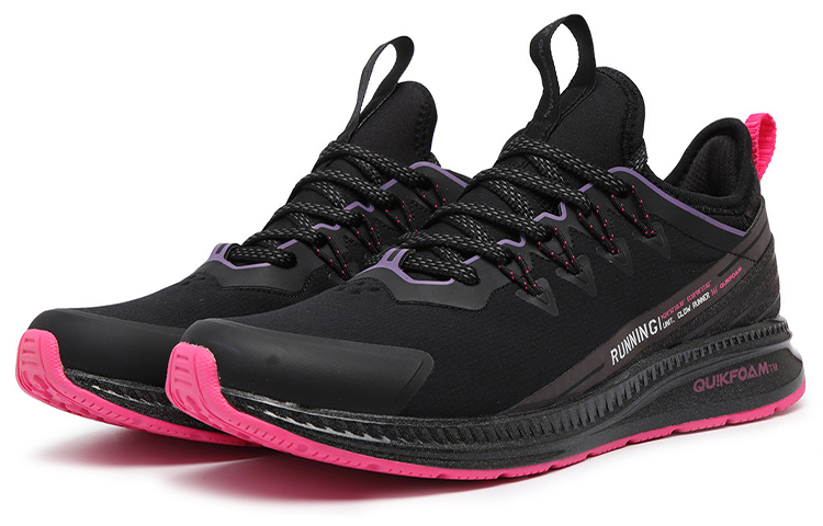 361° Rain Screen Bouncy Rain Screen Waterproof Low top Running Shoes Women’s Black Pink