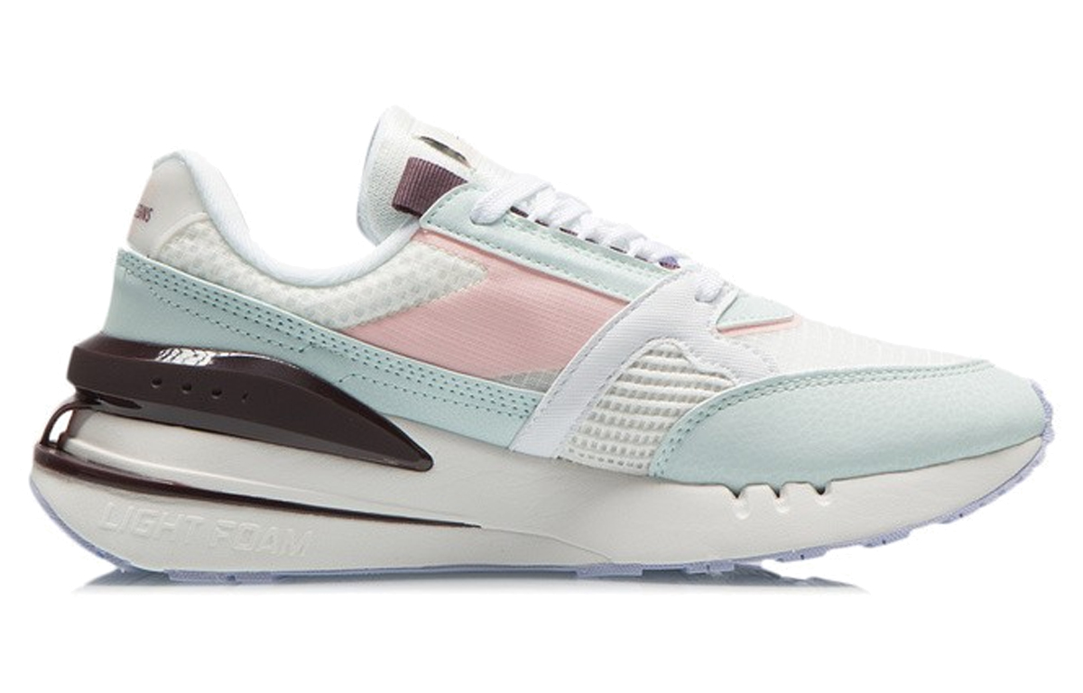 Li Ning Slip Resistant, Abrasion Resistant, Lightweight Low top Running Shoes Women’s White Blue