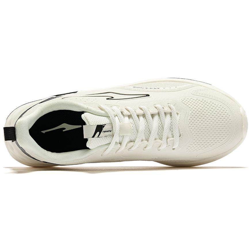 Erke Comfortable And Breathable Cushioning, Wear Resistant Low top Casual Running Shoes Men’s White Black
