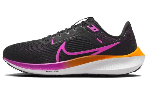 Nike Air Zoom Pegasus 40 Cushioning, Wear Resistant Low top Running Shoes Women's Black Orange