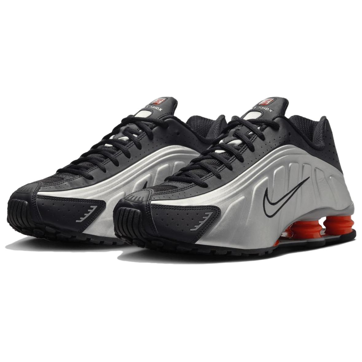 Nike Shox R4 Black Metallic Silver 2025