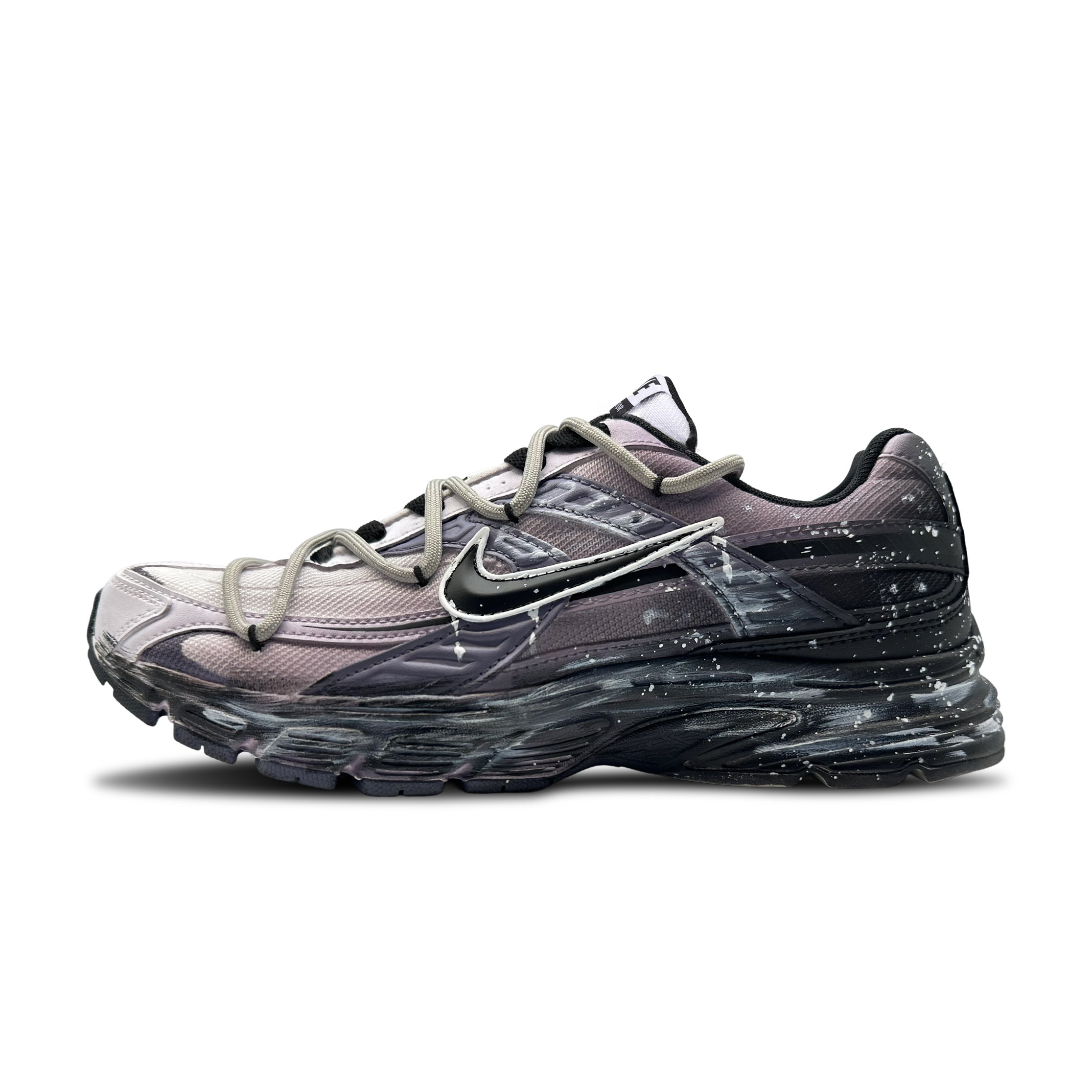 Nike Initiator Abrasion Resistant Breathable Coverage Low top Casual Running Shoes Unisex Black Purple