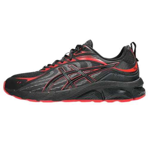 Asics Gel Quantum 180 8 Synthetic Leather Low top Running Shoes Unisex Black Red