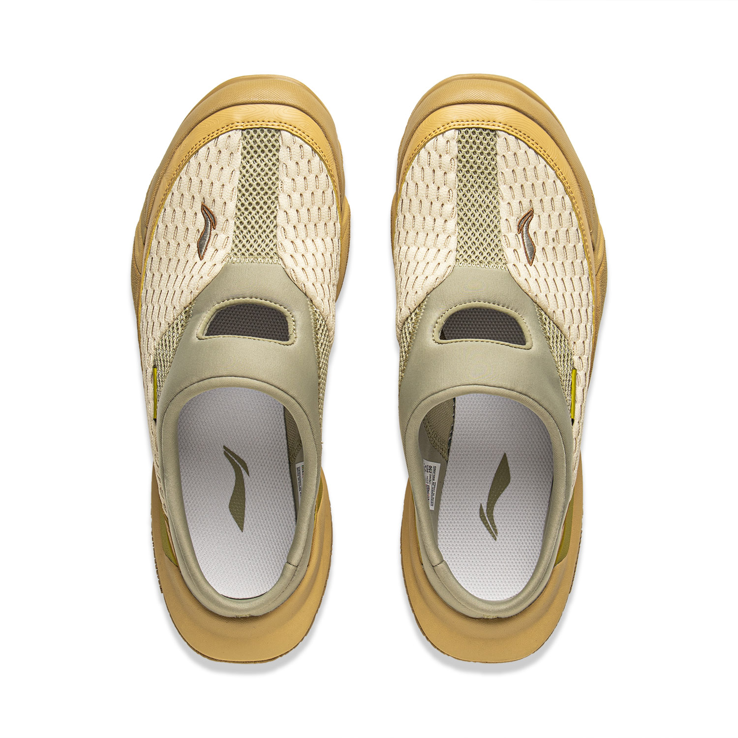 Li Ning Outdoor CF Tracing Slip Resistant, Abrasion Resistant, Rebound Low top Outdoor Shoes Unisex Yellow Green