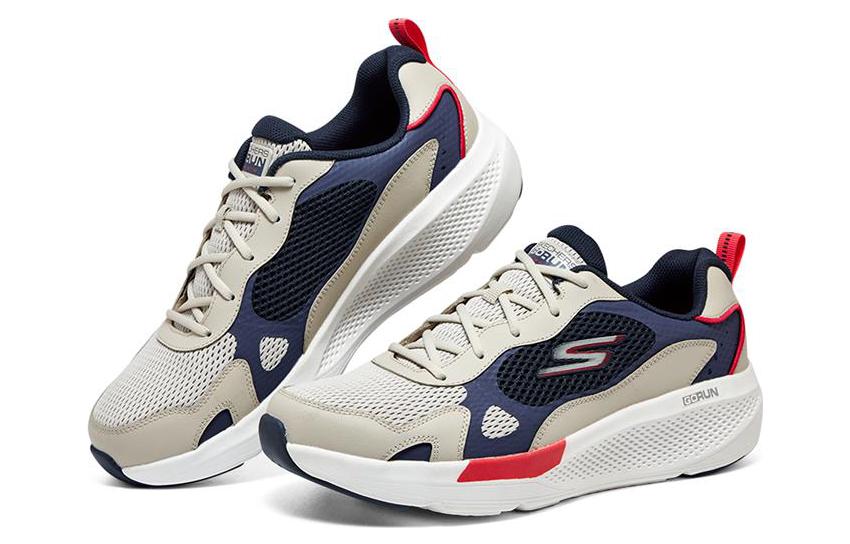Skechers GO RUN Elevate Mesh, Synthetic Leather Low top Casual Running Shoes Men’s Blue Gray