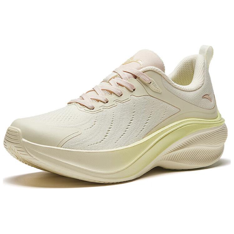 Anta Slip Resistant Abrasion Resistant Low top Running Shoes Women’s Beige Yellow