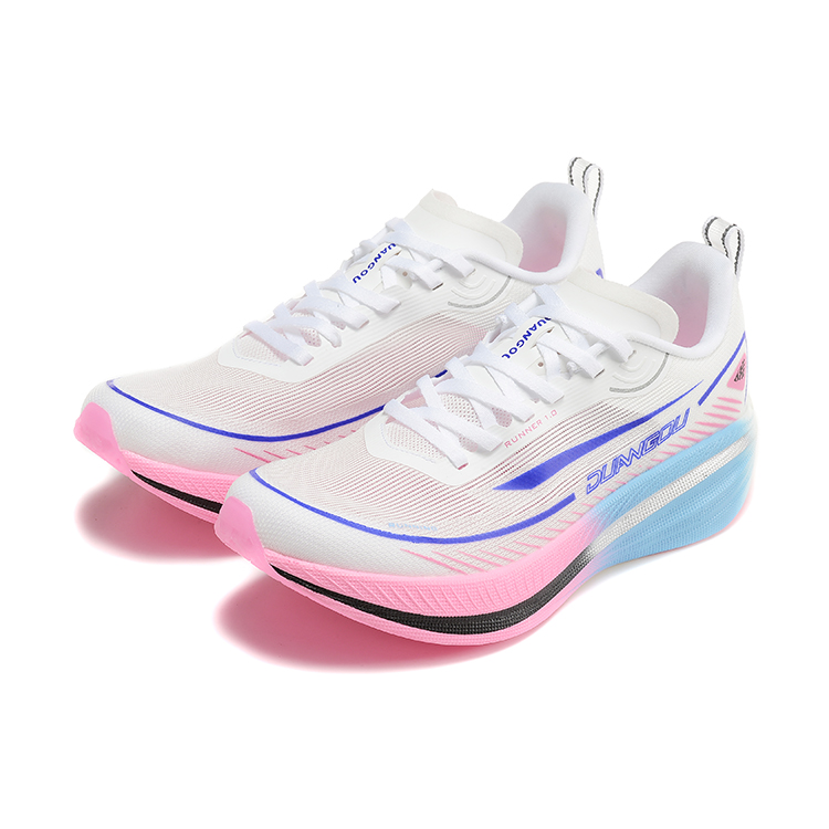DUANGOU Low top Sports Running Shoes Unisex Pink Blue