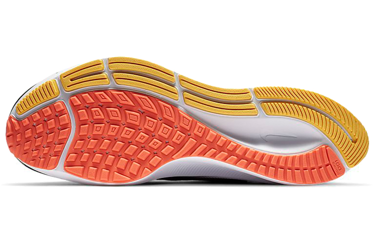 Мужские кроссовки Nike Pegasus 37 (черно-оранжевые) — Чёрный / оранжевый — фото 6