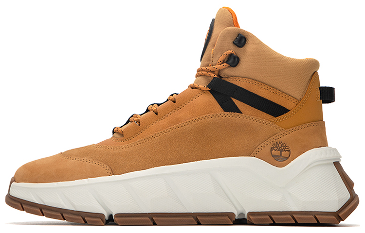 Мужские ботинки Timberland (коричнево-белые)