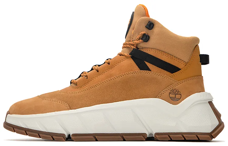 Timberland Leather Thermal Abrasion Resistant Cushioning Short Outdoor Boots Men's Brown White