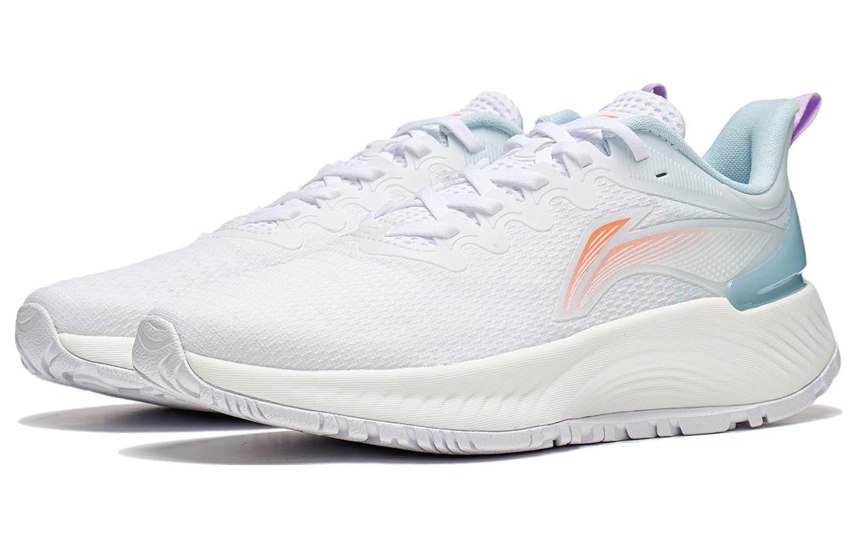 Li Ning YueYing Element Slip Resistant, Abrasion Resistant, Breathable Low top Running Shoes Women’s White Blue