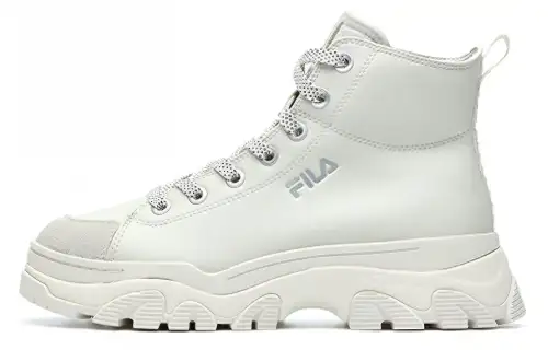 Fila Fila fashionable high-top outdoor boots for women, silver green