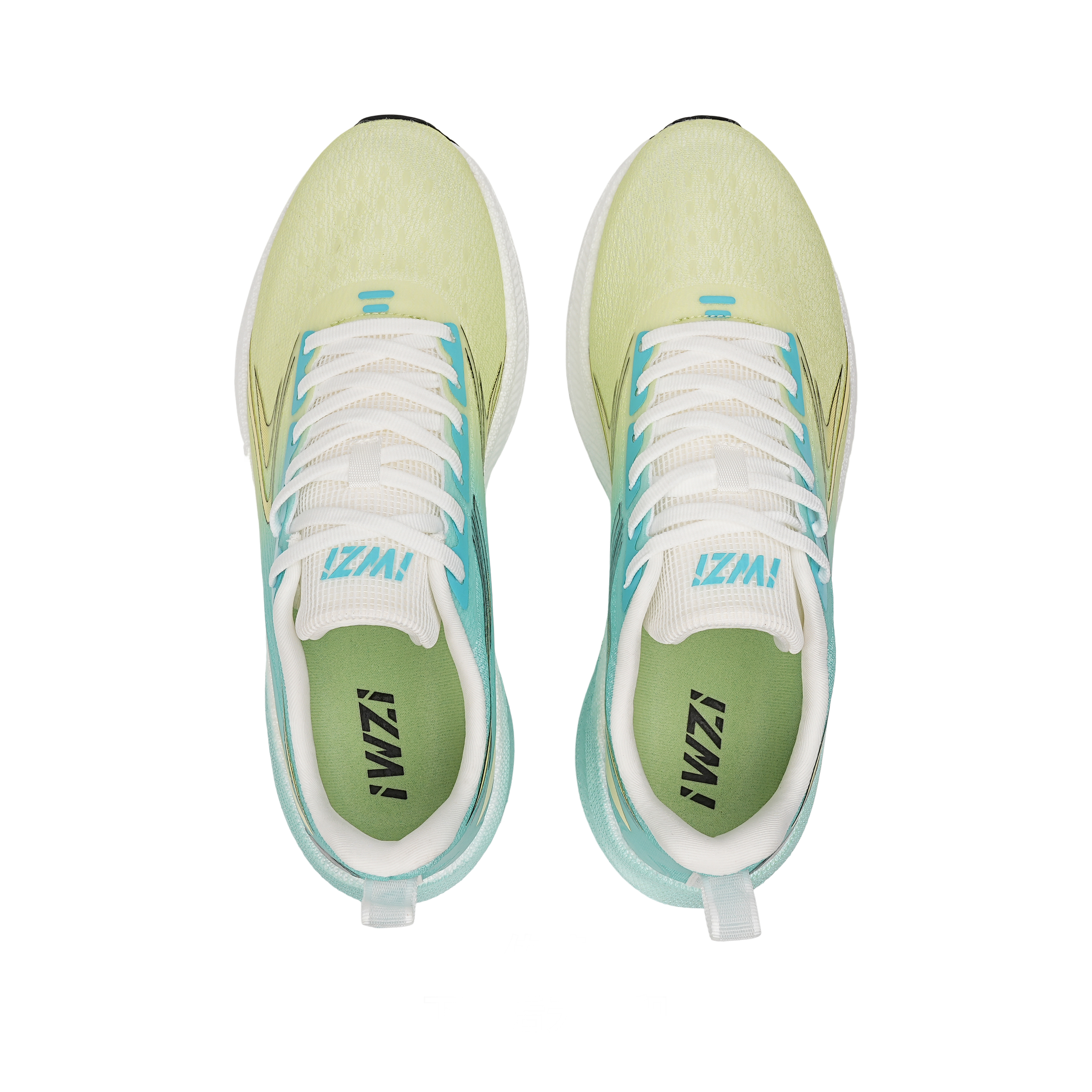IWZI Low Top Running Shoes Unisex Neon Moon Cyan