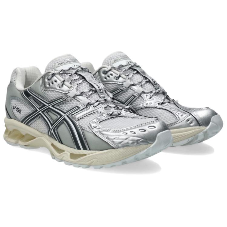 ASICS GEL Nimbus 10.1 Low top Casual Running Shoes Unisex White Silver