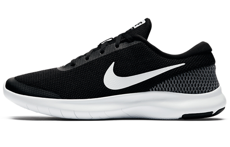 Nike Flex Experience RN 7 Comfortable and fashionable fabric shock-absorbing, non-slip, wear-resistant, breathable and wrapped low-cut running shoes, women's black and white