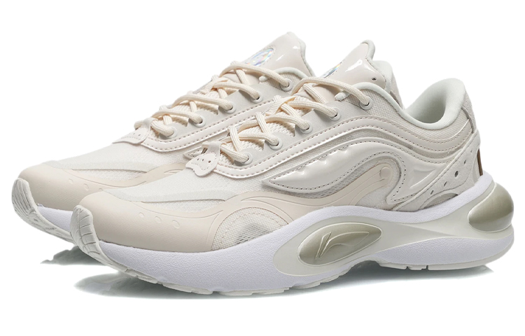 Li Ning V8 Slip Resistant Abrasion Resistant Low top Running Shoes Women’s Eggnog Gray