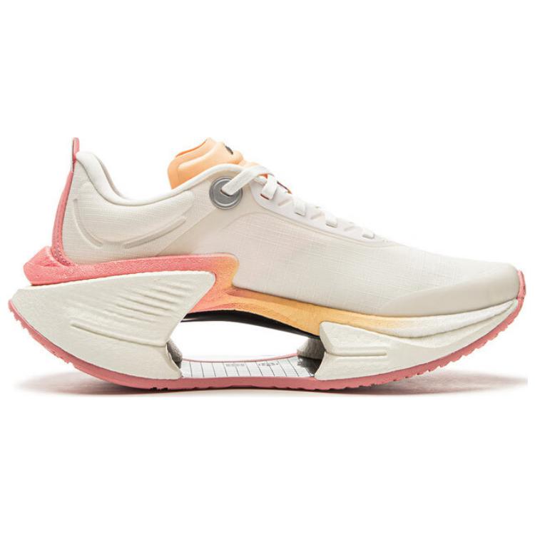 Li Ning Shadow 3 Essential Fabric Cushioning Support Rebound Low top Running Shoes Women’s Beige Pink