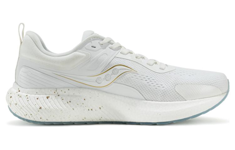 Saucony Surge 2 Slip Resistant Abrasion Resistant Low top Marathon Running Shoes Unisex White Gray