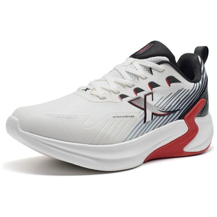 XTEP Cushioning Breathable Low top Running Shoes Men’s White Black Red