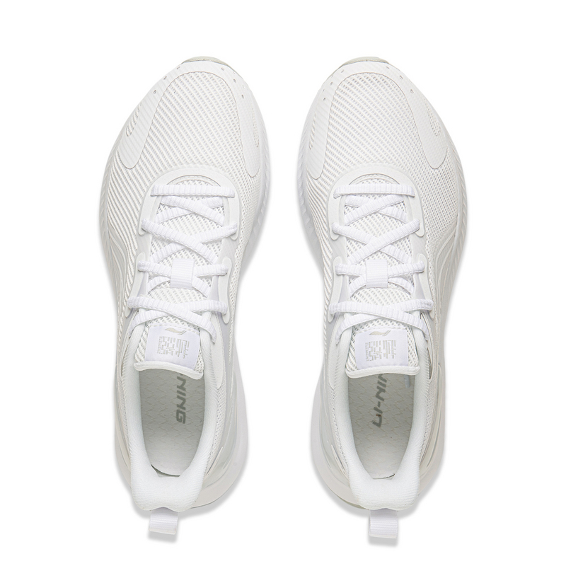 Li Ning Cushioning Slip Resistant Abrasion Resistant Low top Casual Running Shoes Women’s Standard White