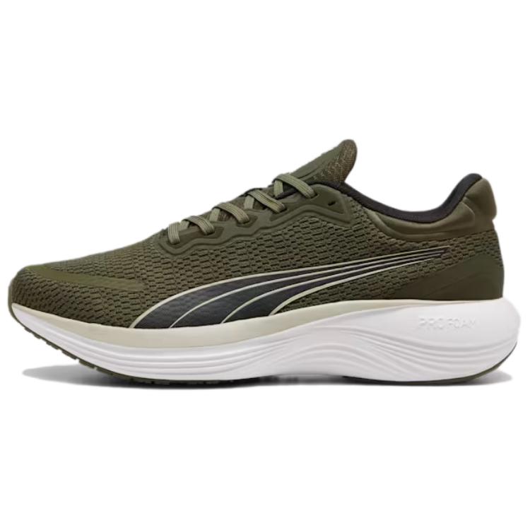 PUMA SCEND PRO Comfortable And Lightweight Slip Resistant Abrasion Resistant Low top Running Shoes Unisex Green Black