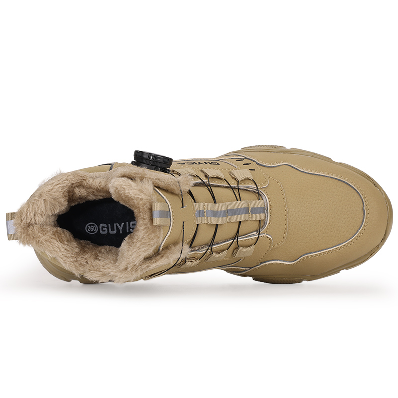 LANOUDUN Comfortable And Trendy Slip Resistant And Abrasion Resistant Coverage High top Outdoor Shoes Men’s Khaki