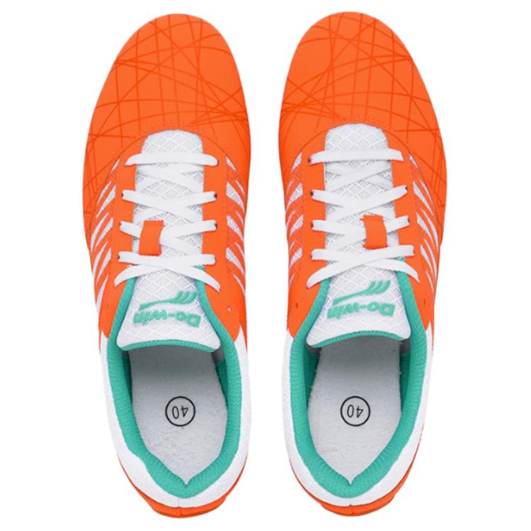 DO WIN Cushioning Slip Resistant Abrasion Resistant Low top Running Shoes Unisex Orange White