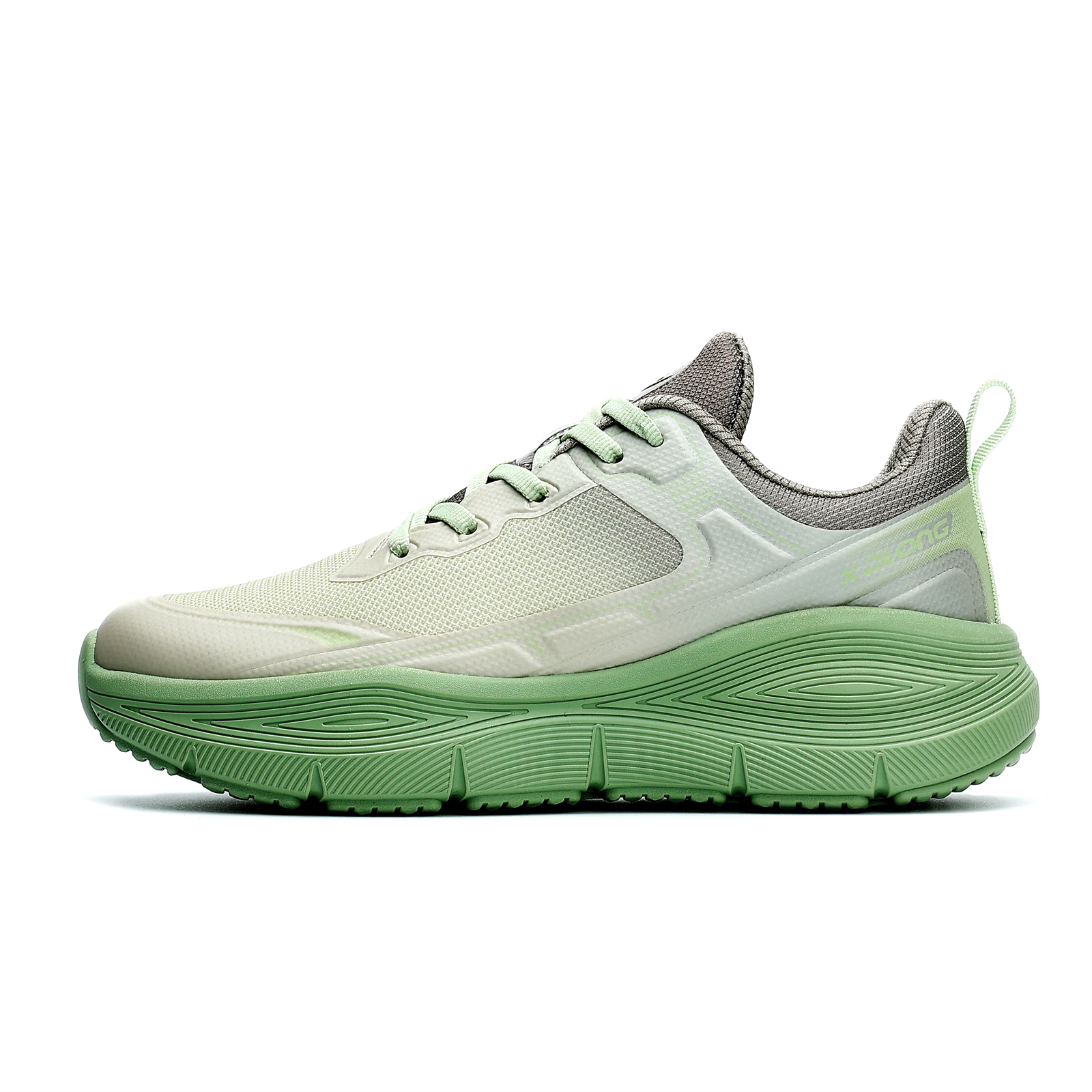 XIDELONG Breathable Low top Support Rebound, Track And Field Training Running Shoes Unisex Field Wheat Green