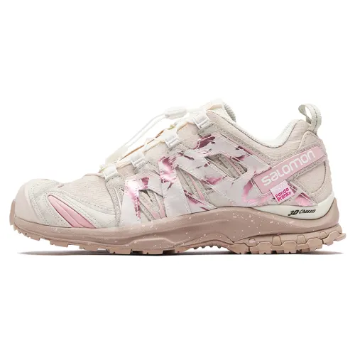 SALOMON XA Pro 3D ADV Abrasion Resistant Low Top Running Shoes Unisex White Yellow Pink