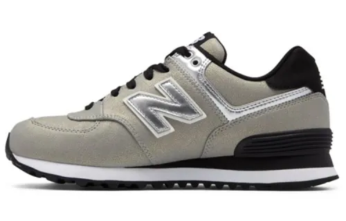 New Balance 574 Series Seasonal Shimmer Sneakers Silver Women's