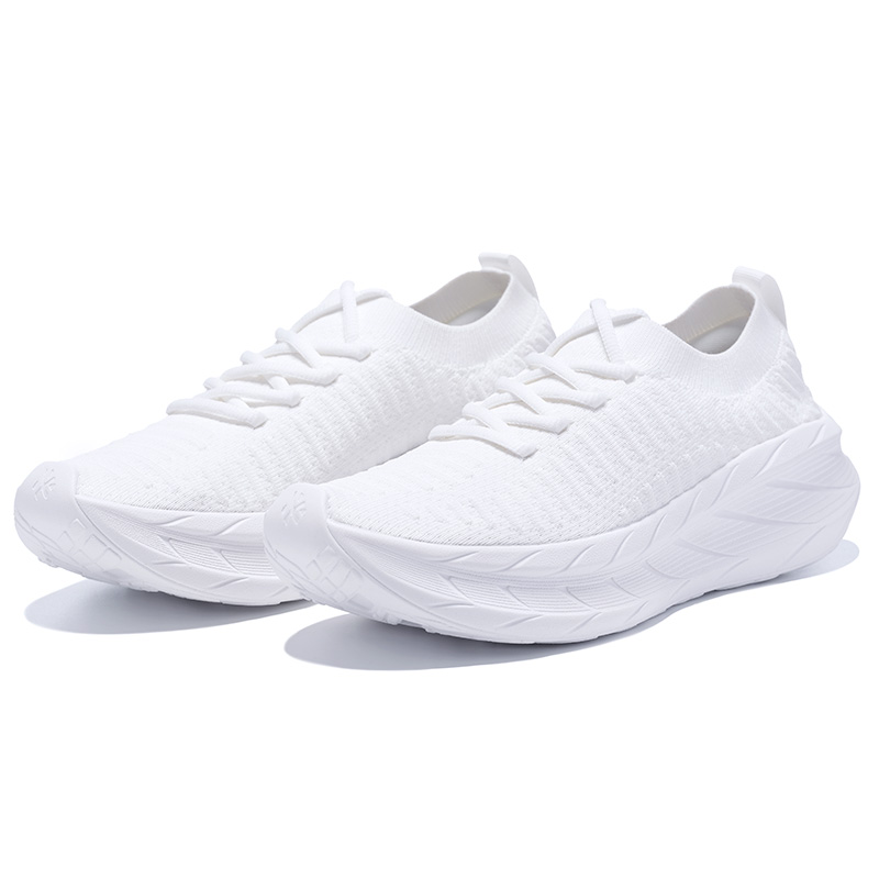 BMAI Wanderer Cushioning Breathable Lightweight Low top Casual City Commuting Running Shoes Men’s White