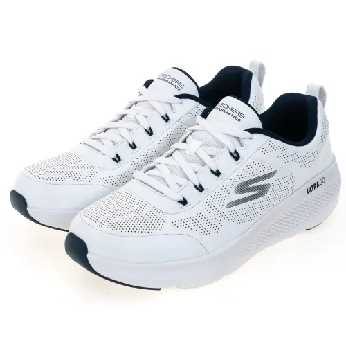 Skechers GO RUN Elevate Abrasion Resistant, Breathable, Moisture Wicking, Lightweight Mid top Running Shoes Men's White