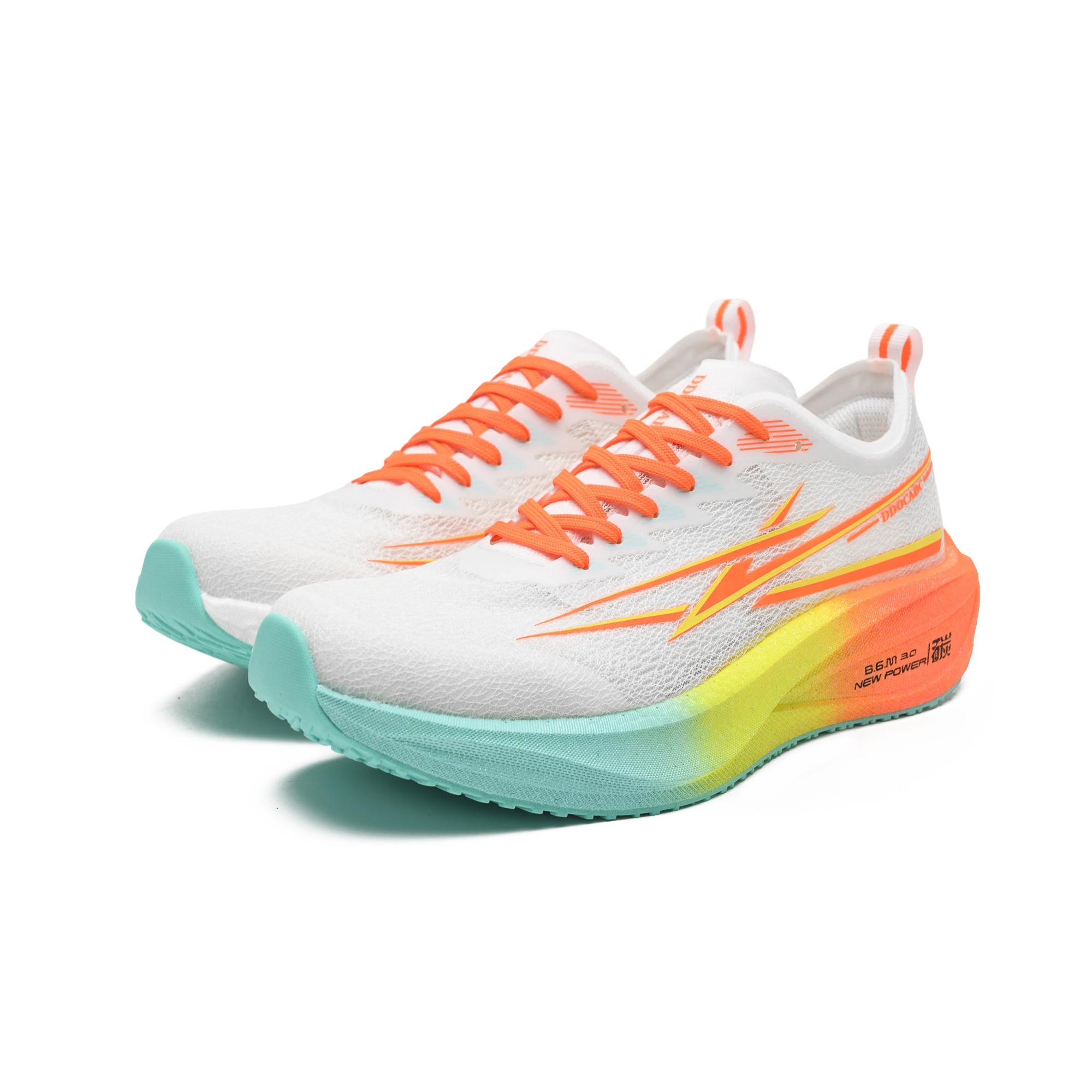 DDOCABC Running Shoes Unisex Low Top Orange Yellow
