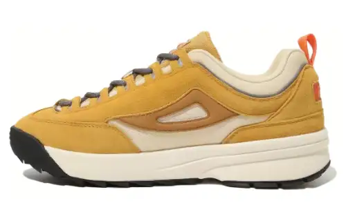 FILA Cushioning, Wear Resistant Low top Chunky Sneakers Unisex Beige Yellow