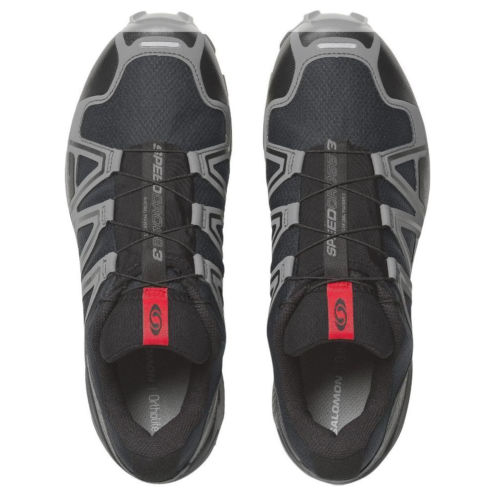 SALOMON Speedcross 3 Slip Resistant Abrasion Resistant Low top Outdoor Shoes Men’s Black Cyan