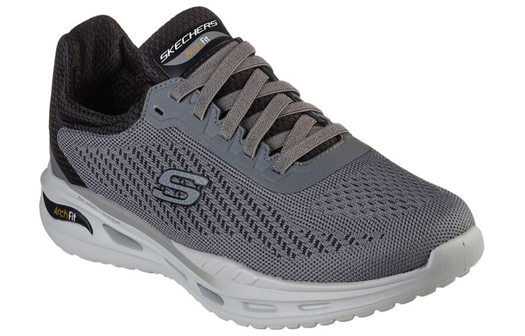 Skechers ARCH FIT ORVAN Fabric Cushioning Abrasion Resistant Breathable Low top Running Shoes Men’s Gray