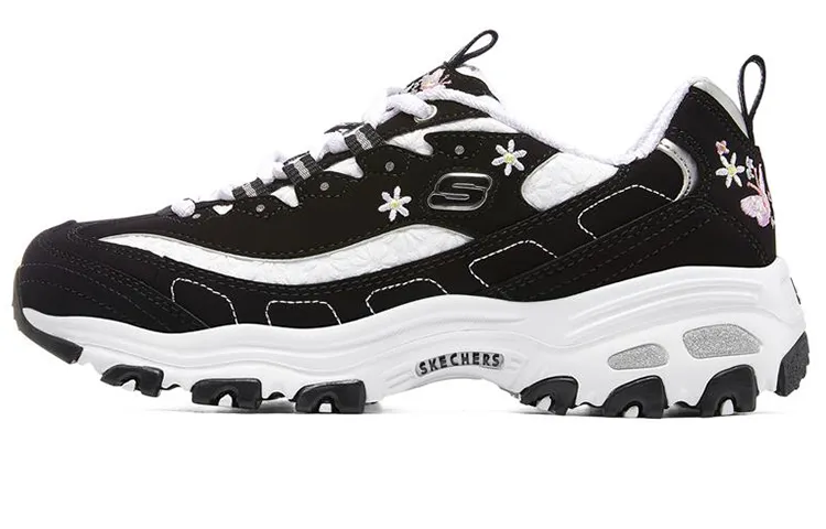Skechers D'Lites 1.0 D'Lites Fabric Low top Chunky Sneakers Women's White Black
