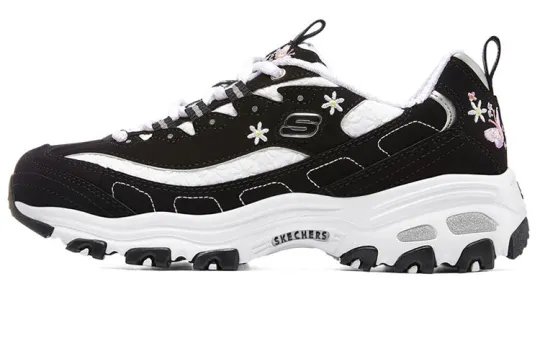 Skechers D'Lites 1.0 D'Lites Fabric Low top Chunky Sneakers Women's White Black