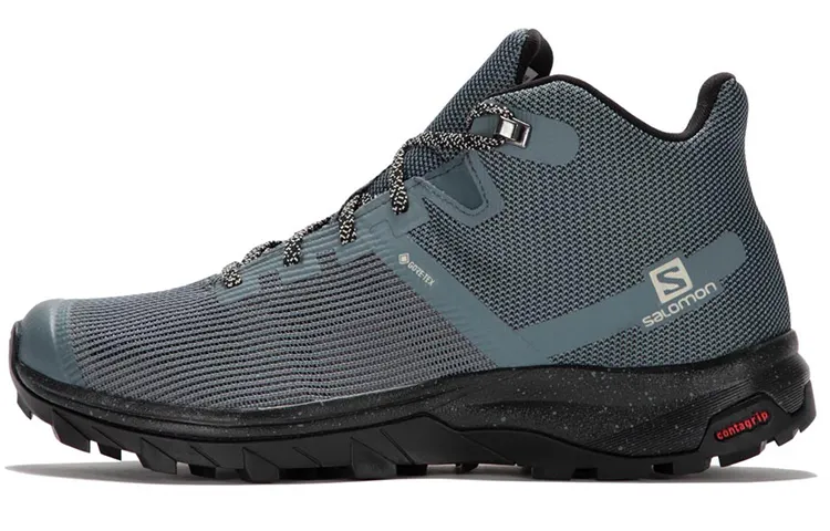 SALOMON Outdoor Shoes Women's Mid Top Gray/Blue