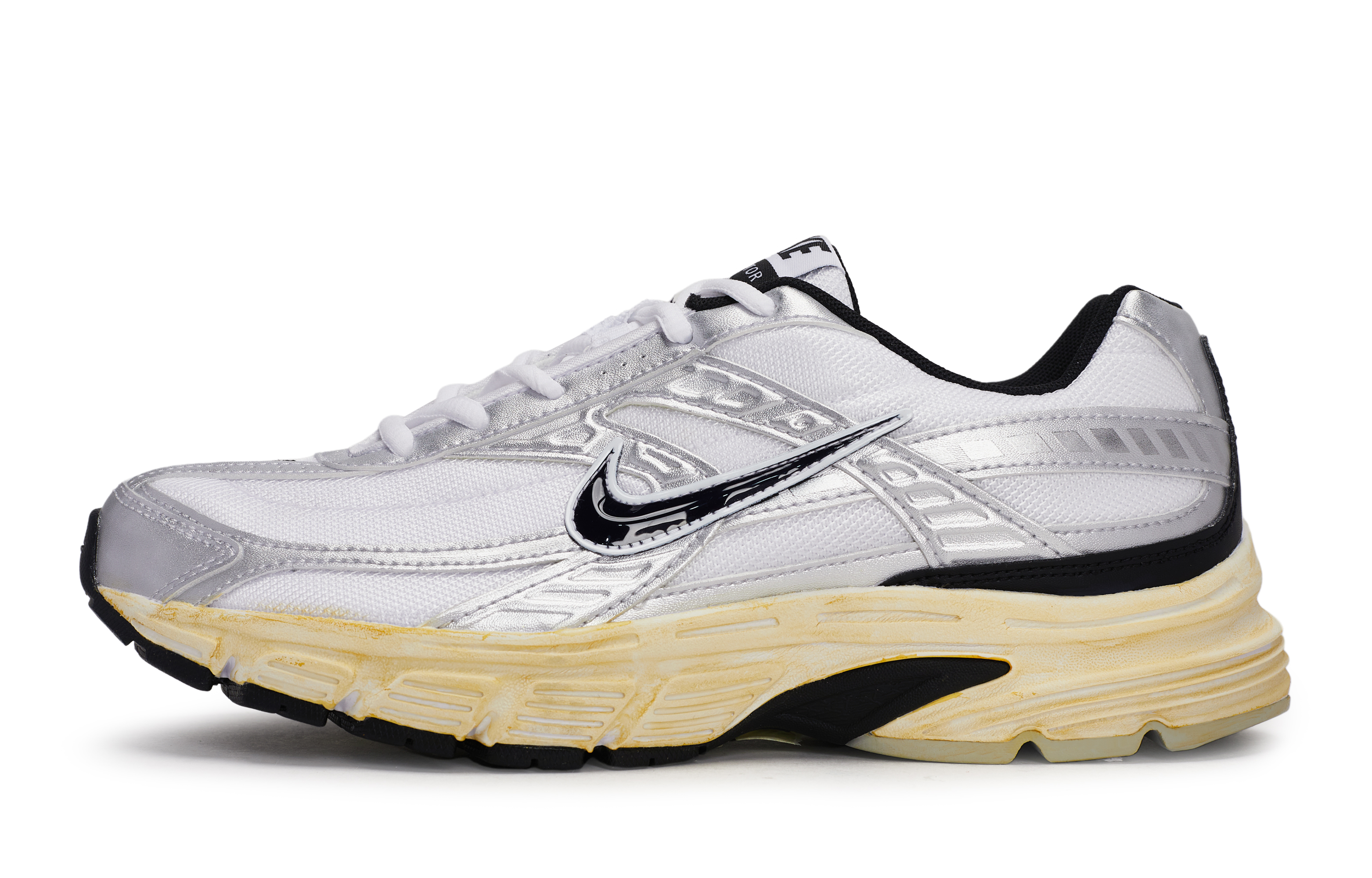 Nike Initiator Slip Resistant Abrasion Resistant Low top Running Shoes Men’s Black Silver Brown