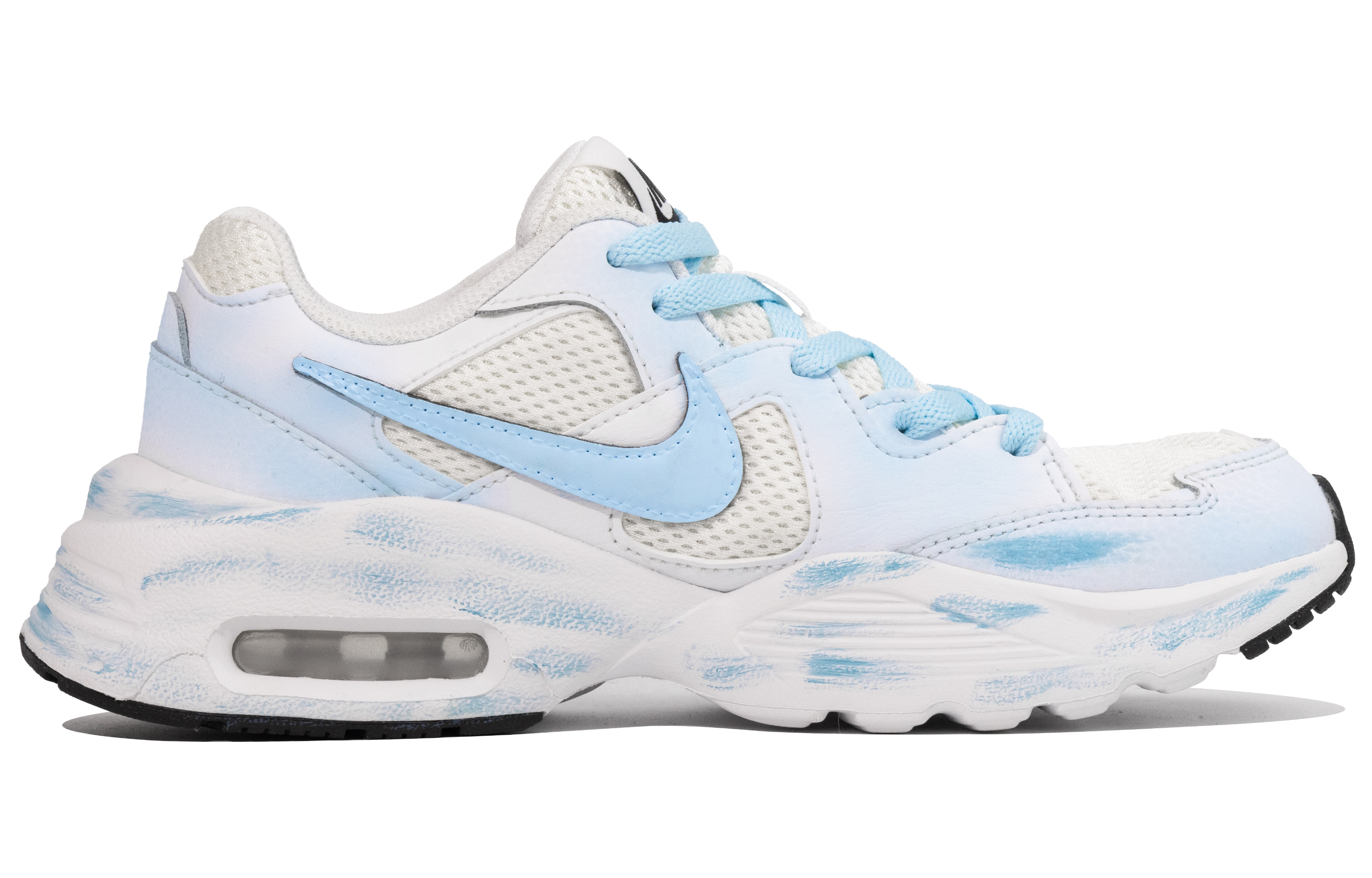 Nike Air Max Fusion Slip Resistant Abrasion Resistant Low top Running Shoes Unisex White Blue