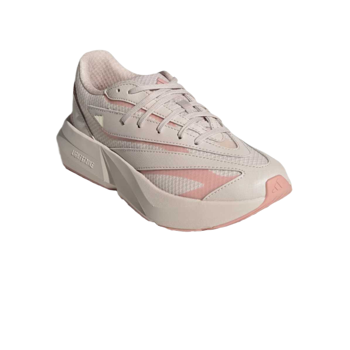 Adidas LIGHTBLAZE Textile, Synthetic Leather Cushioning Low top Rubber Casual Running Shoes Women’s Pink Brown