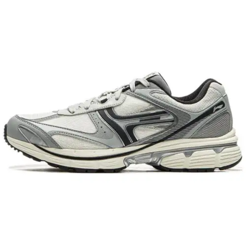Li Ning Pentium P1000 Cushioning Slip Resistant Abrasion Resistant Low top Running Shoes Men's Gray White