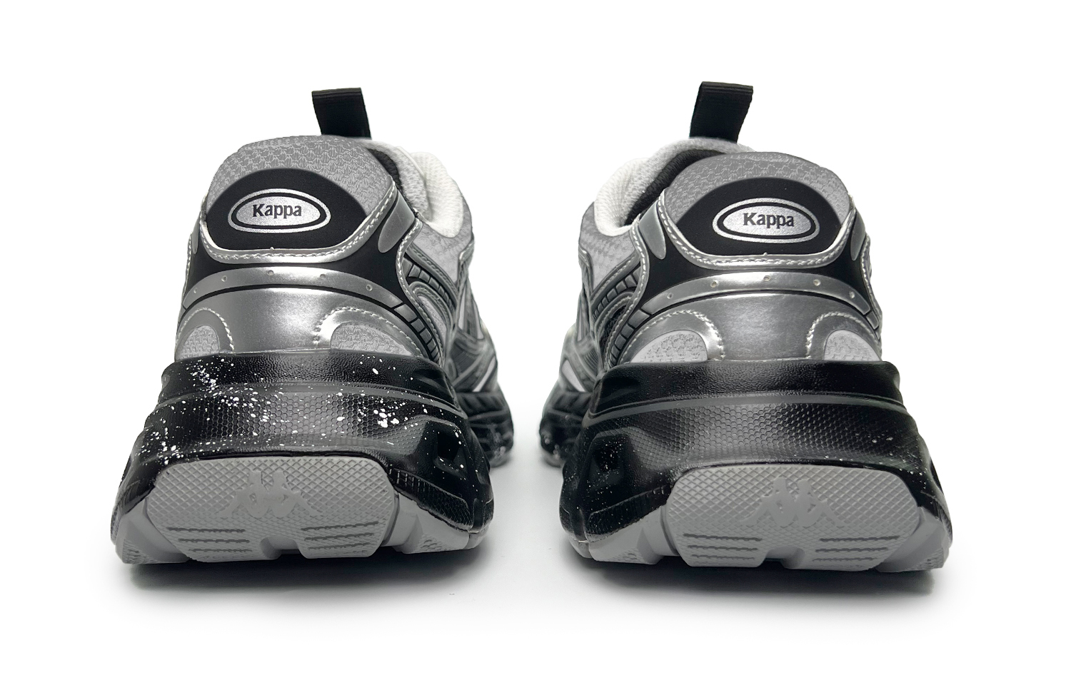 Kappa Cushioning Abrasion Resistant Breathable Low top Running Shoes Unisex Black Gray