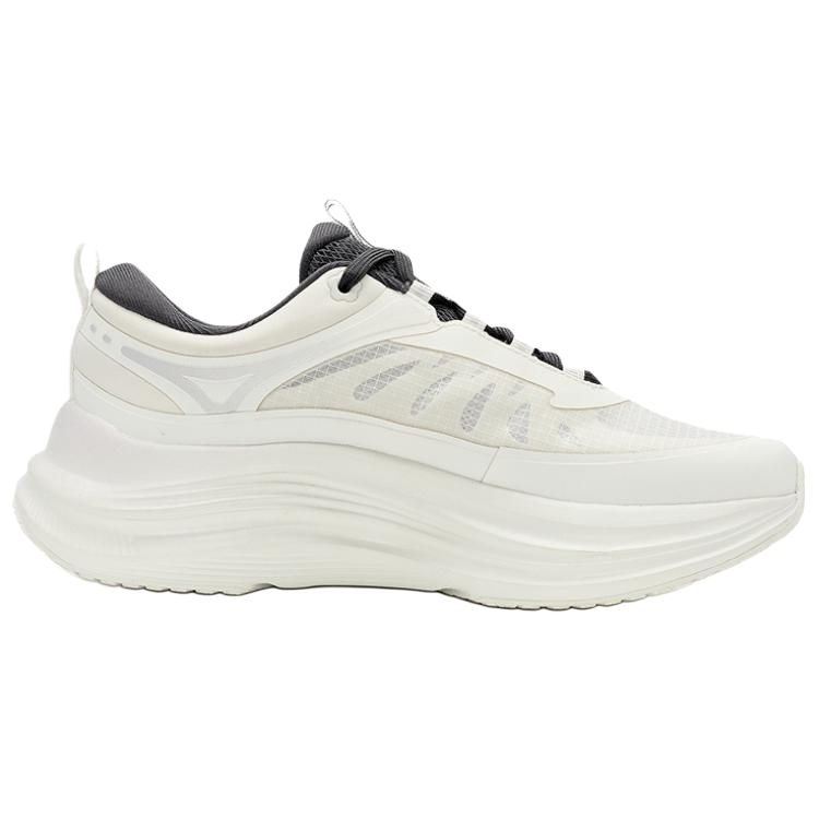 QIAODAN Cushioning Breathable Lightweight Low top Long Distance Running Shoes Women’s Gray White