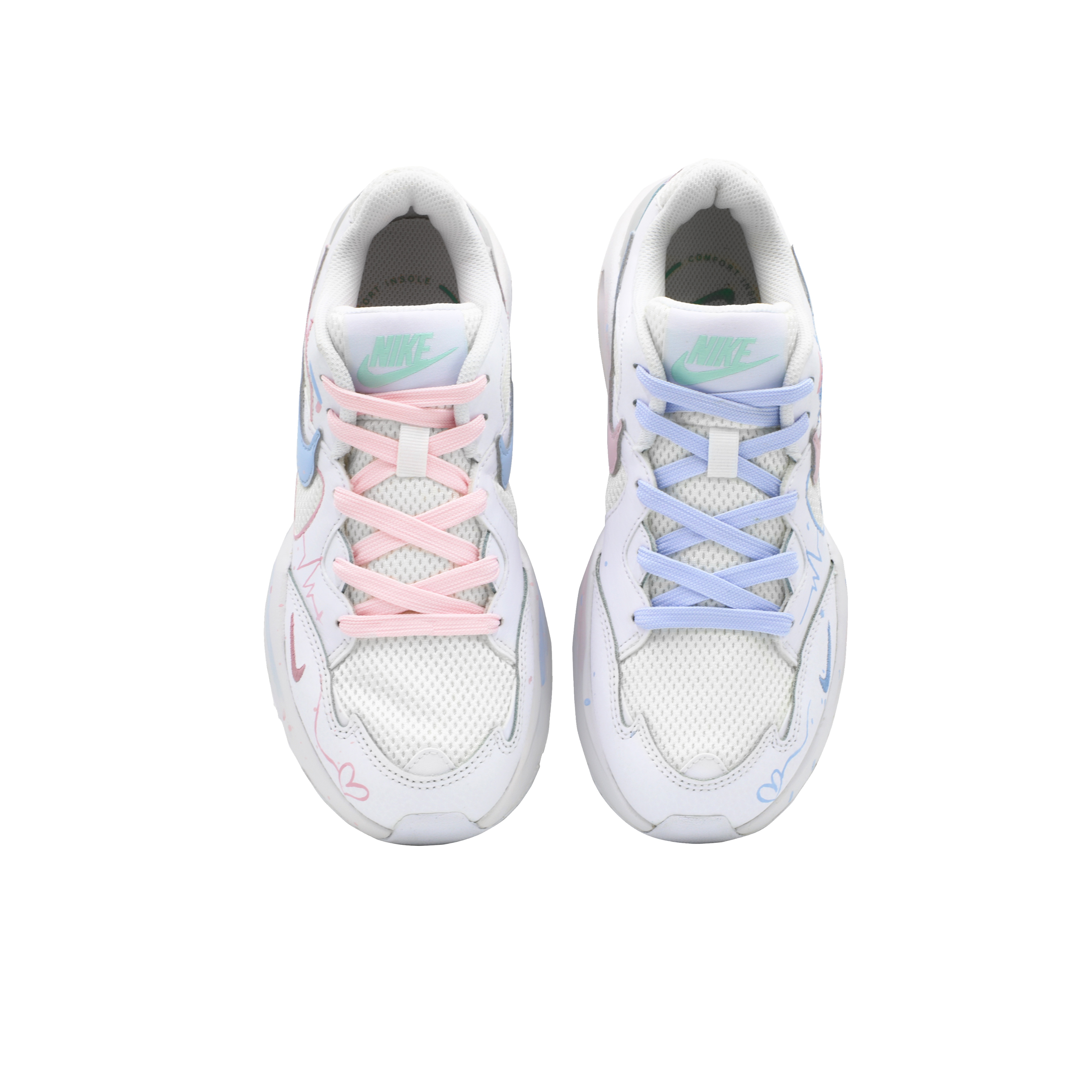 Nike Air Max Fusion Cushioning Slip Resistant Abrasion Resistant Low top Casual Running Shoes Women’s Blue Pink