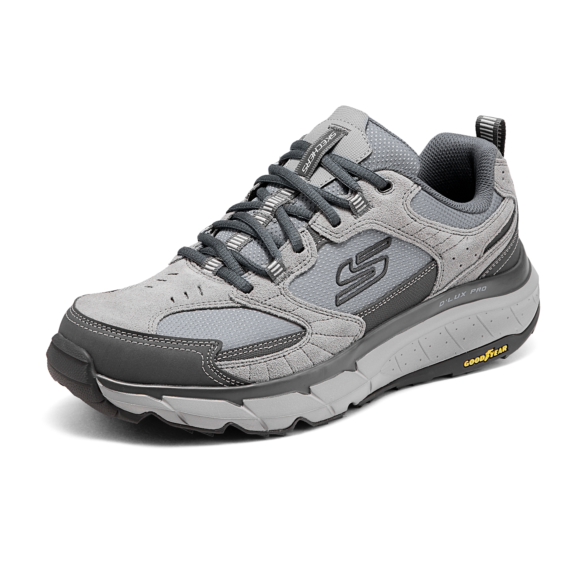 Skechers D’Lux Pro Mesh Cushioning Abrasion Resistant Lightweight Breathable Low top Outdoor Shoes Men’s Gray