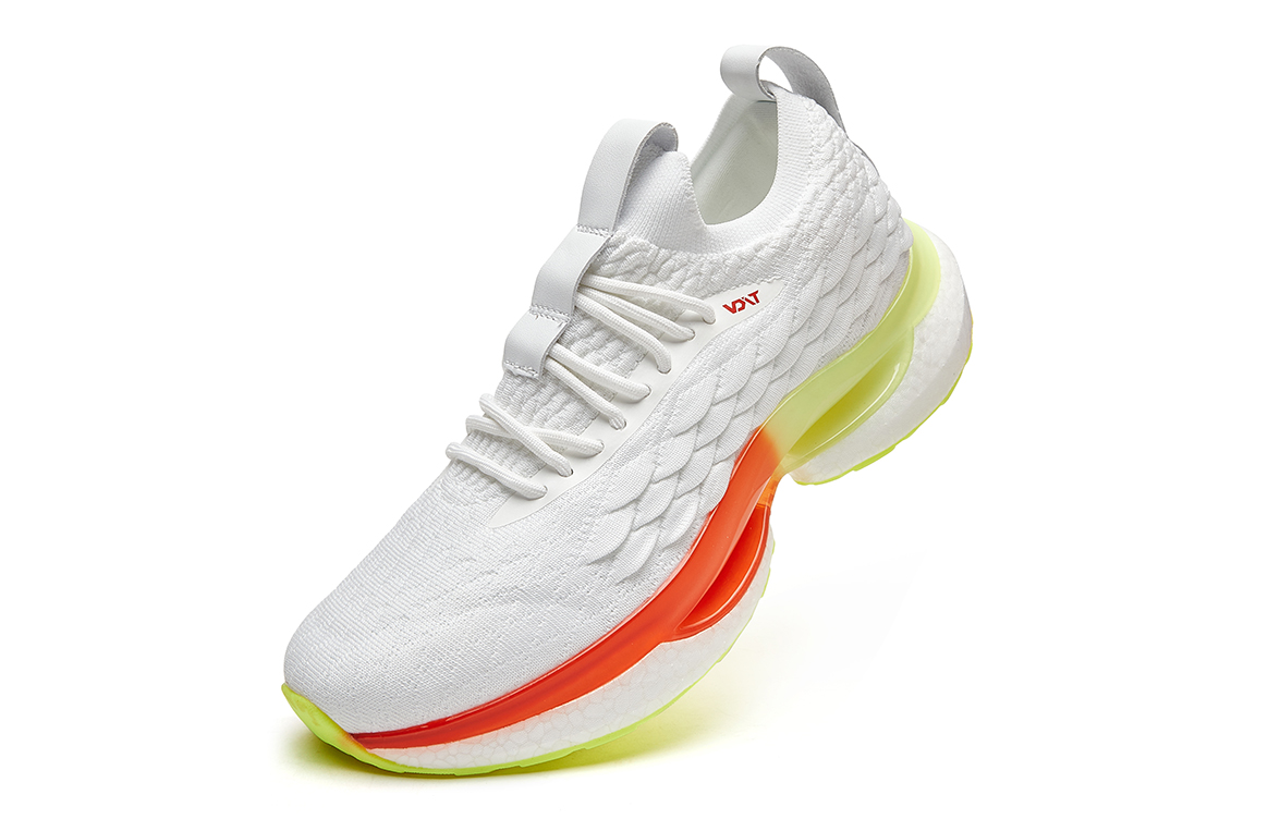 Voit Slip Resistant, Breathable, Lightweight Low top Marathon Running Shoes Unisex White