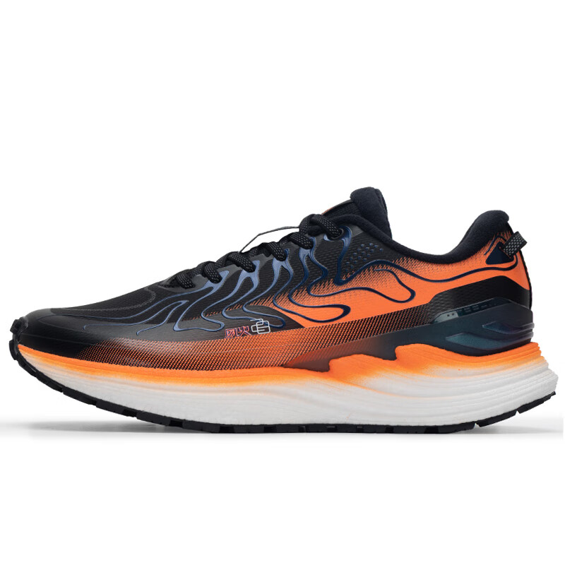 XTEP Cushioning Breathable Cushioning Breathable Low top Training Running Shoes Men’s Black Orange