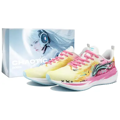 Li Ning Wuyue Cushioning Breathable Low top Casual Running Shoes Men's Pink
